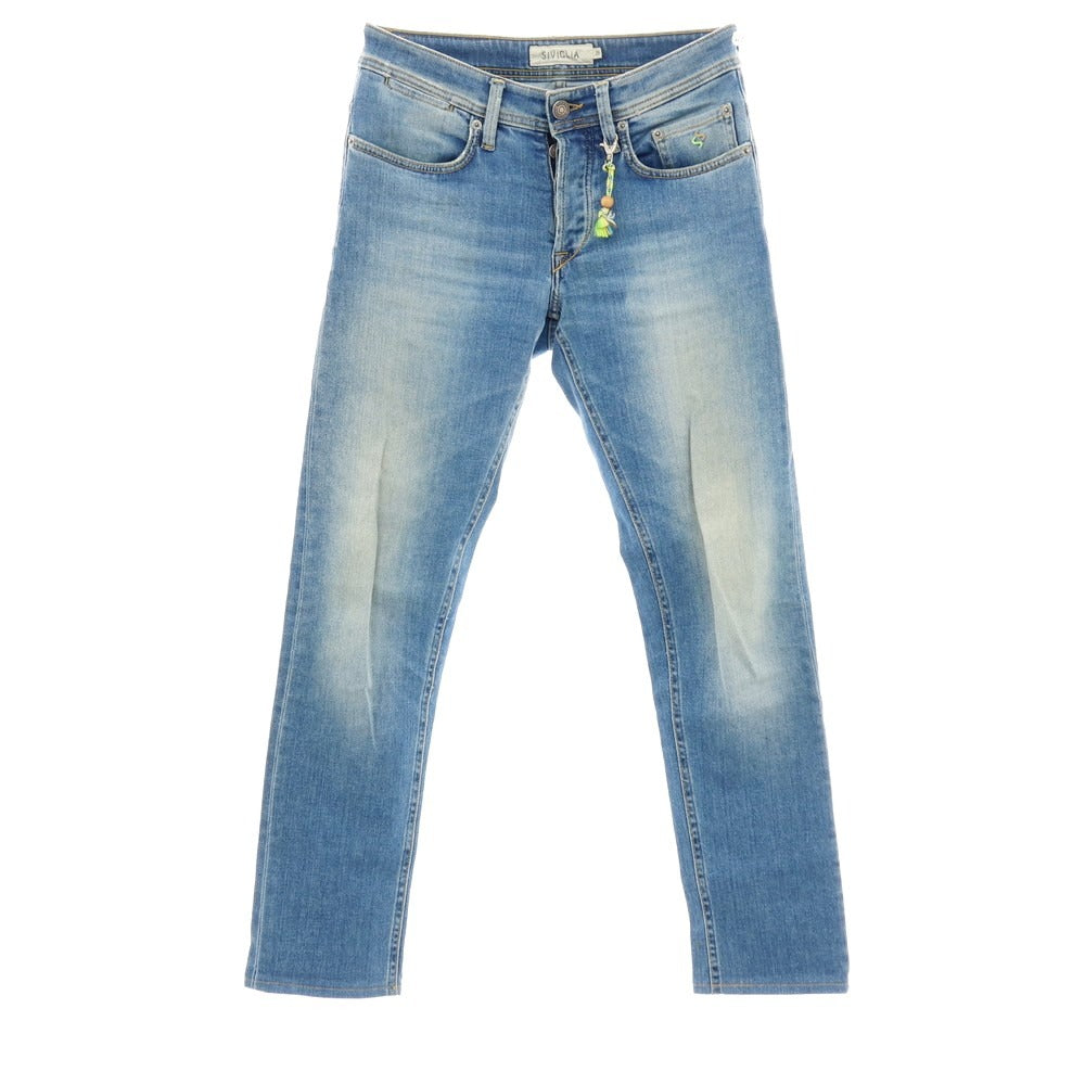 【SALE30%OFF/返品不可】【中古】シビリア SIVIGLIA ストレッチ コットン デニムパンツ ジーンズ ライトブルー【 サイズ29 】【 状態ランクC 】【 メンズ 】