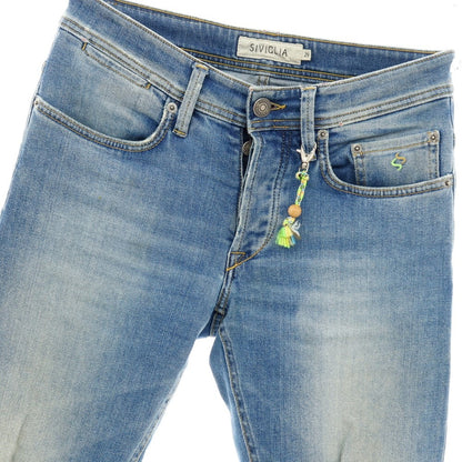 【SALE30%OFF/返品不可】【中古】シビリア SIVIGLIA ストレッチ コットン デニムパンツ ジーンズ ライトブルー【 サイズ29 】【 状態ランクC 】【 メンズ 】