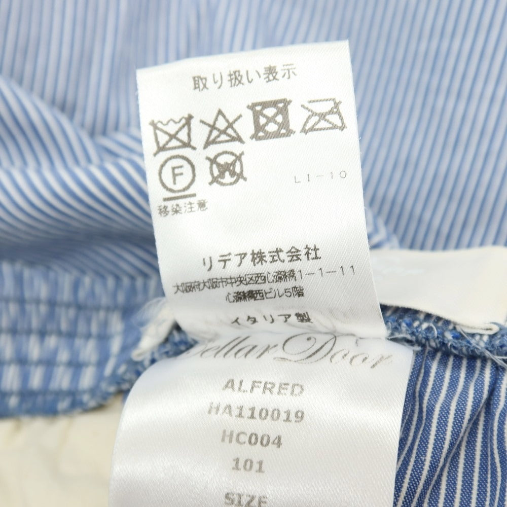 【中古】セラードアー CellarDoor コットン ストライプ イージーパンツ ブルーxホワイト【サイズ44】【 状態ランクB 】【 メンズ 】