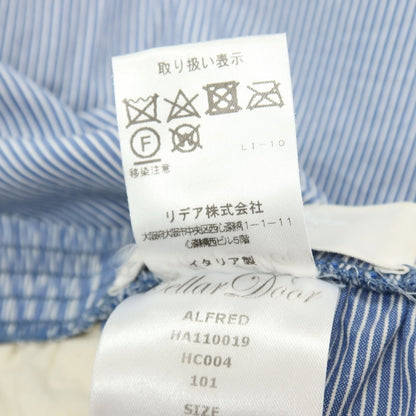 【中古】セラードアー CellarDoor コットン ストライプ イージーパンツ ブルーxホワイト【サイズ44】【 状態ランクB 】【 メンズ 】
