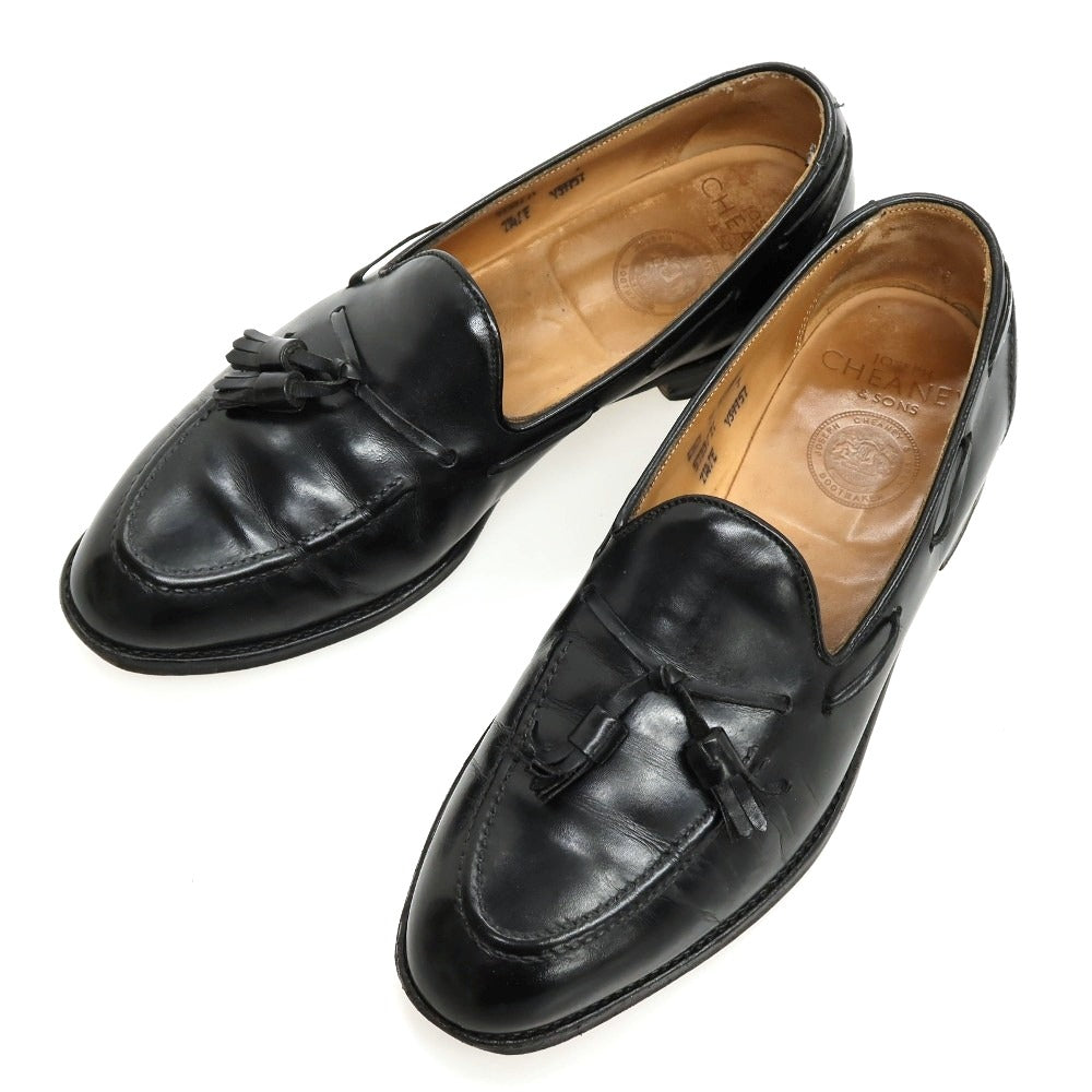 【中古】チーニー CHEANEY カーフ ローファー ブラック【サイズ7】【 状態ランクC 】【 メンズ 】