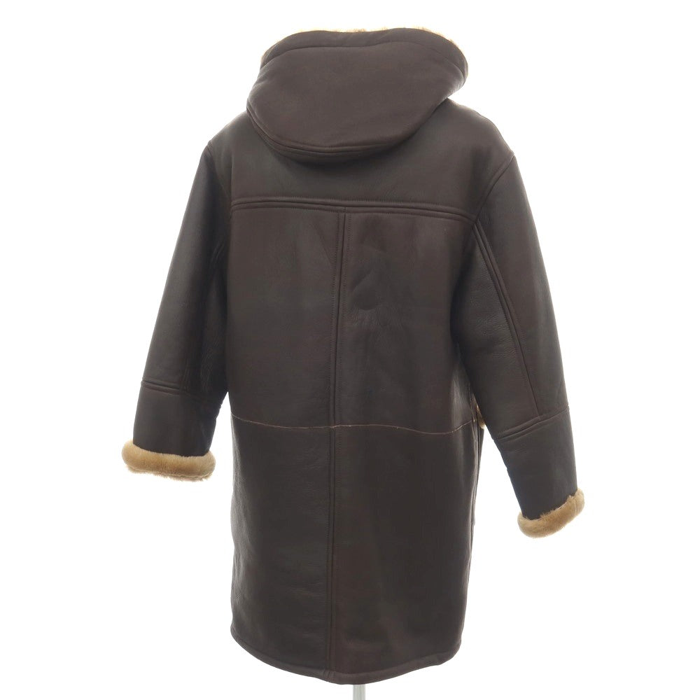 【新品アウトレット】ルッフォ RUFFO ナッパムートン レザー フーデッドコート ブラウン【サイズ48】【 状態ランクN- 】【 メンズ 】