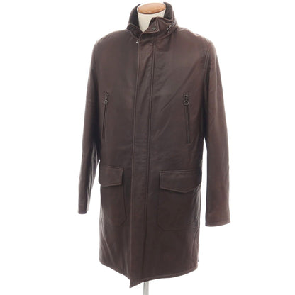 【中古】セラファン SERAPHIN 鹿革 ディアレザー 中綿入りコート ダークブラウン【サイズ48】【 状態ランクD 】【 メンズ 】