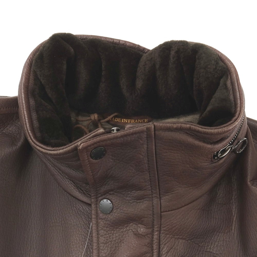 【中古】セラファン SERAPHIN 鹿革 ディアレザー 中綿入りコート ダークブラウン【サイズ48】【 状態ランクD 】【 メンズ 】