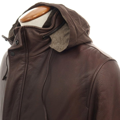 【中古】セラファン SERAPHIN 鹿革 ディアレザー 中綿入りコート ダークブラウン【サイズ48】【 状態ランクD 】【 メンズ 】