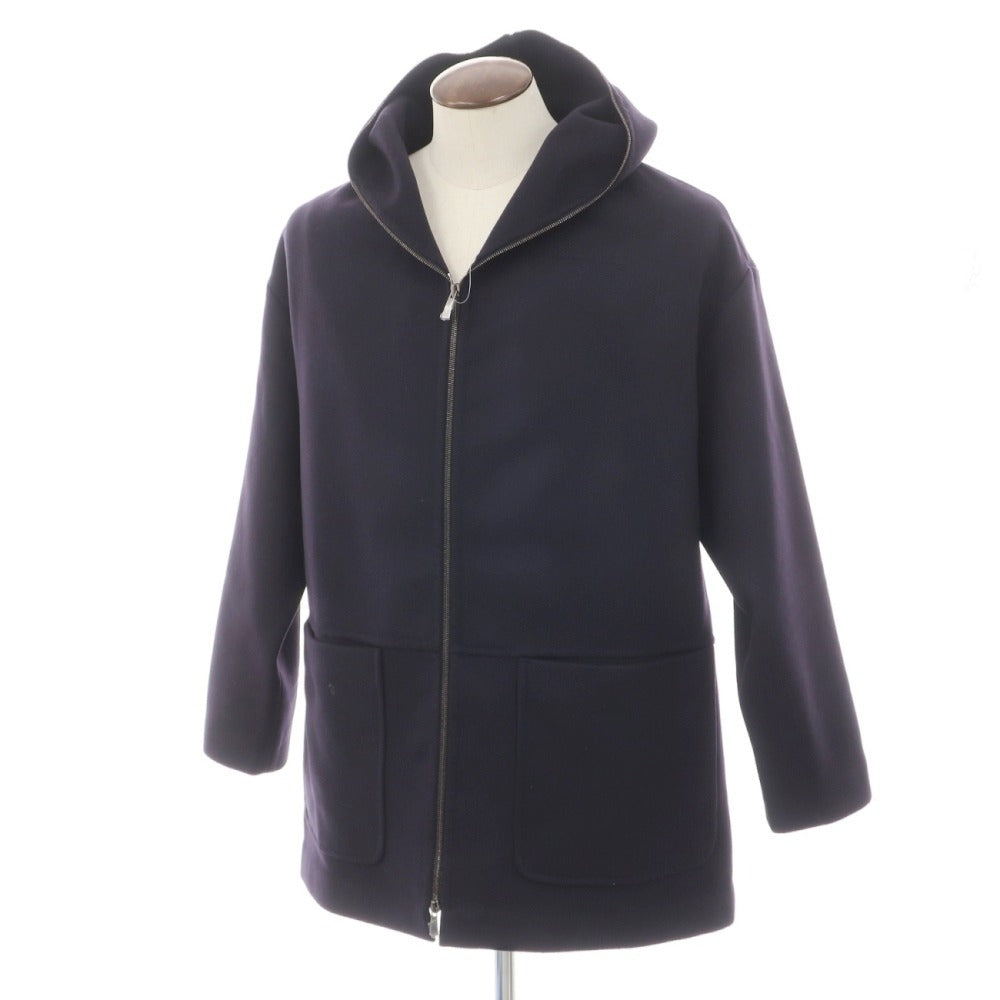 【新品】マーロ Malo ウールカシミヤ フルジップ フーデッドブルゾン ネイビー【サイズXL】【 状態ランクN 】【 メンズ 】