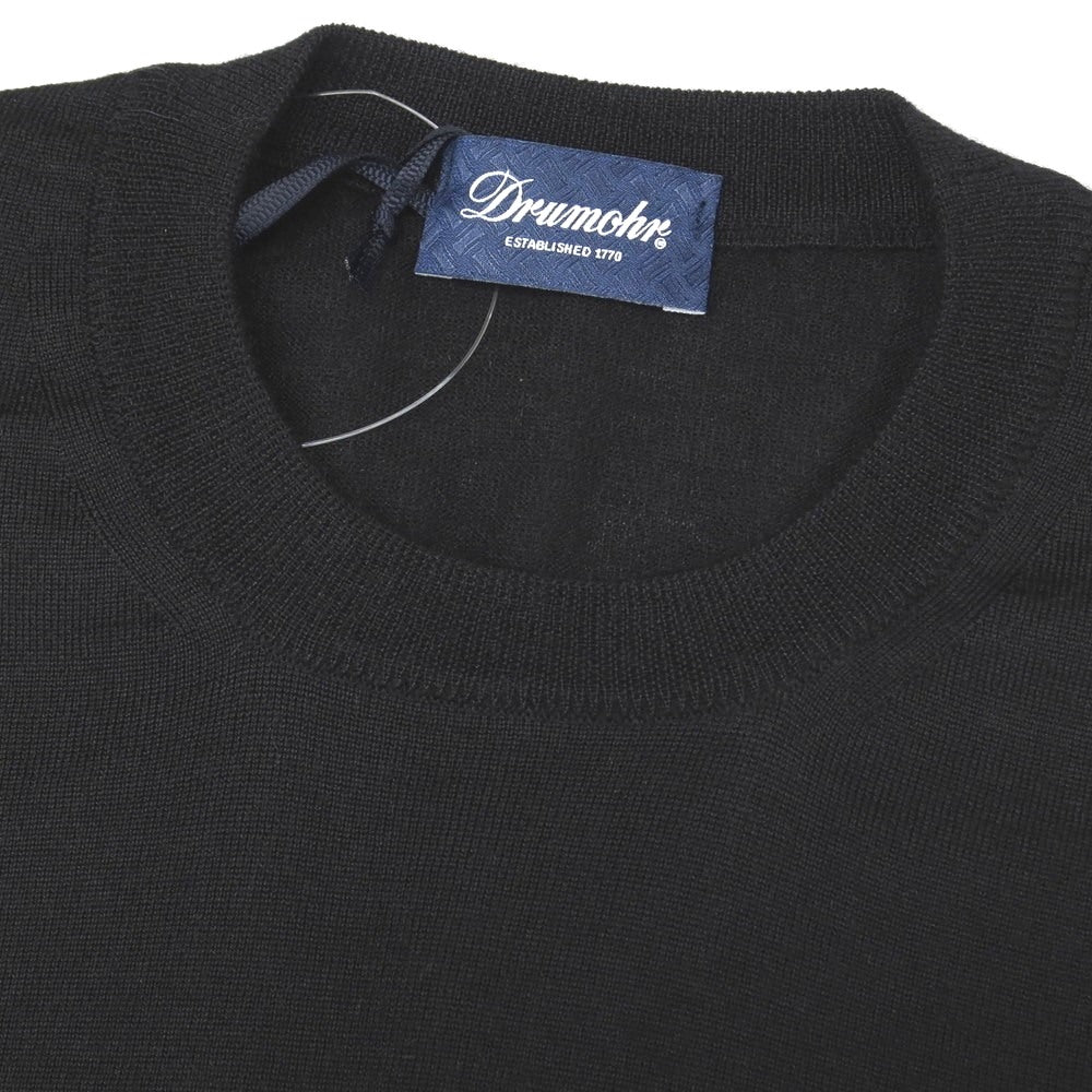 【新品】ドルモア DRUMOHR ハイゲージ カシミヤウールシルク クルーネック プルオーバーニット ブラック【サイズ48】【 状態ランクN 】【 メンズ 】