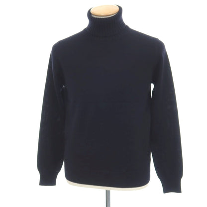 【新品】クルチアーニ CRUCIANI ウール タートルネック プルオーバーニット ダークネイビー【サイズ44】【 状態ランクN 】【 メンズ 】