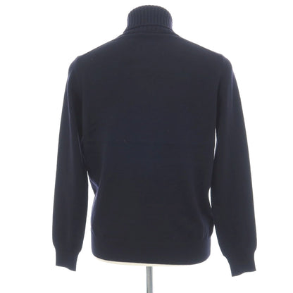 【新品】クルチアーニ CRUCIANI ウール タートルネック プルオーバーニット ダークネイビー【サイズ46】【 状態ランクN 】【 メンズ 】