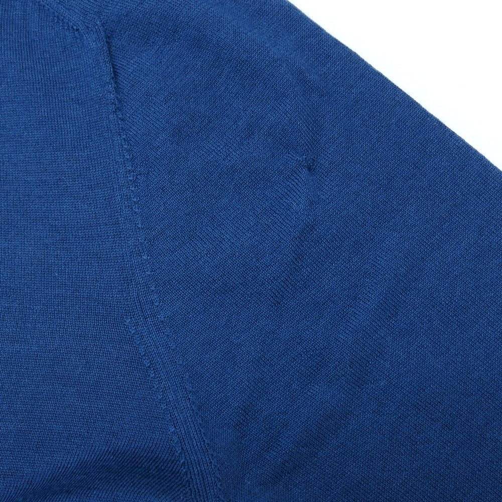 【中古】クルチアーニ CRUCIANI ハイゲージ カシミヤシルク ニット カーディガン ダークブルー【サイズ50】【 状態ランクC 】【 メンズ 】