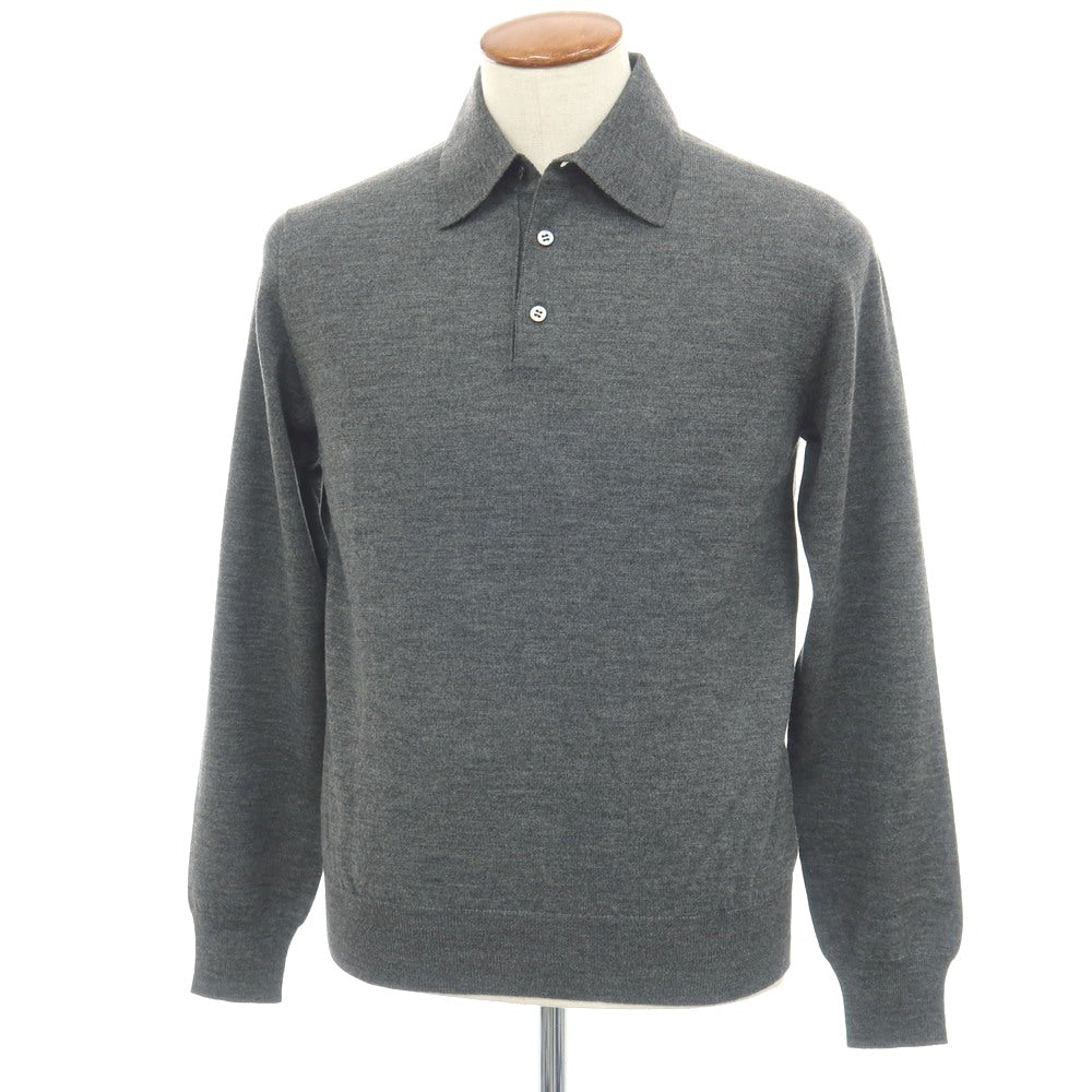 【新品】クルチアーニ CRUCIANI ウール 長袖 ポロニット グレー【サイズ46】【 状態ランクN 】【 メンズ 】