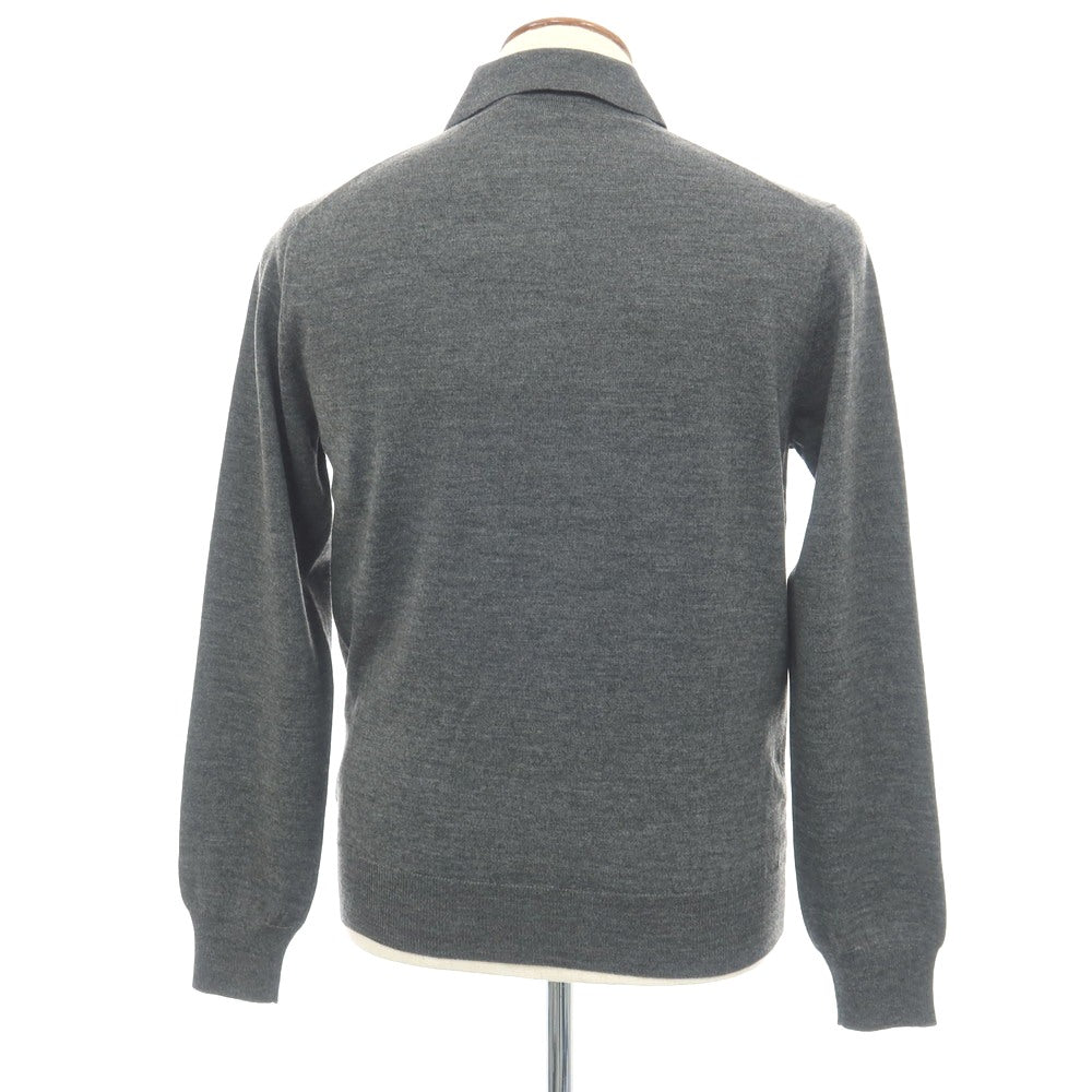 【新品】クルチアーニ CRUCIANI ウール 長袖 ポロニット グレー【サイズ46】【 状態ランクN 】【 メンズ 】