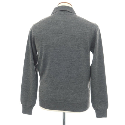 【新品】クルチアーニ CRUCIANI ウール 長袖 ポロニット グレー【サイズ46】【 状態ランクN 】【 メンズ 】
