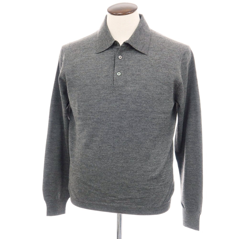 【新品】クルチアーニ CRUCIANI ウール 長袖 ポロニット グレー【サイズ50】【 状態ランクN 】【 メンズ 】