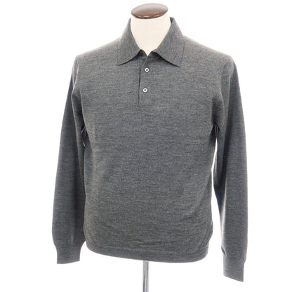 【新品】クルチアーニ CRUCIANI ウール 長袖 ポロニット グレー【サイズ50】【 状態ランクN 】【 メンズ 】