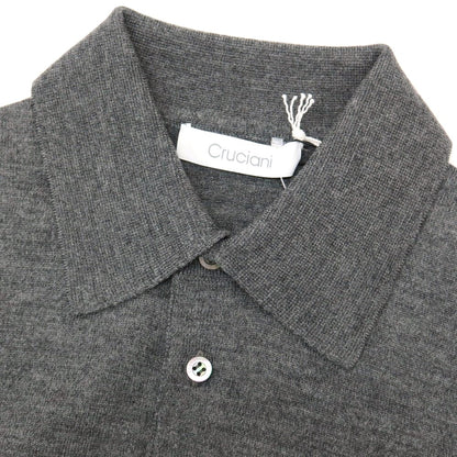 【新品】クルチアーニ CRUCIANI ウール 長袖 ポロニット グレー【サイズ50】【 状態ランクN 】【 メンズ 】