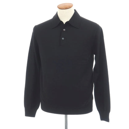 【新品】クルチアーニ CRUCIANI ウール 長袖 ポロニット ブラック【サイズ46】【 状態ランクN 】【 メンズ 】