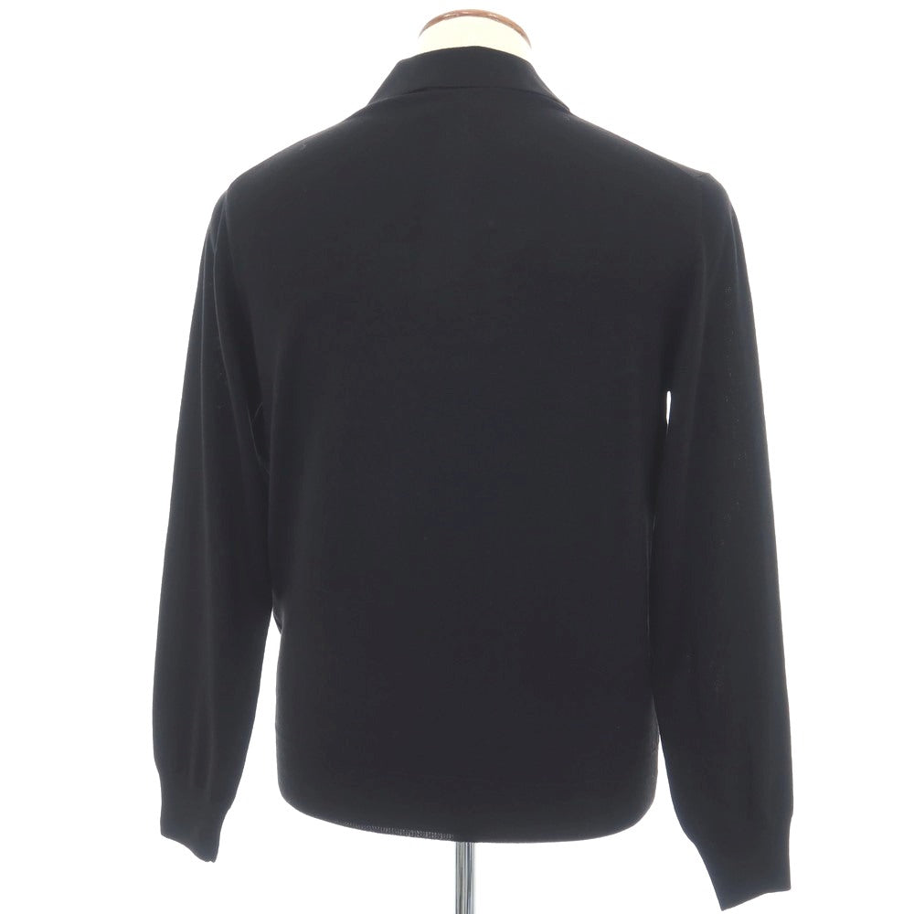 【新品】クルチアーニ CRUCIANI ウール 長袖 ポロニット ブラック【サイズ46】【 状態ランクN 】【 メンズ 】