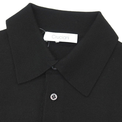 【新品】クルチアーニ CRUCIANI ウール 長袖 ポロニット ブラック【サイズ46】【 状態ランクN 】【 メンズ 】