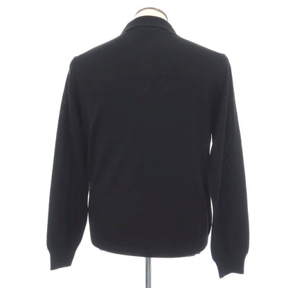【新品】クルチアーニ CRUCIANI ウール 長袖 ポロニット ブラック【サイズ50】【 状態ランクN 】【 メンズ 】