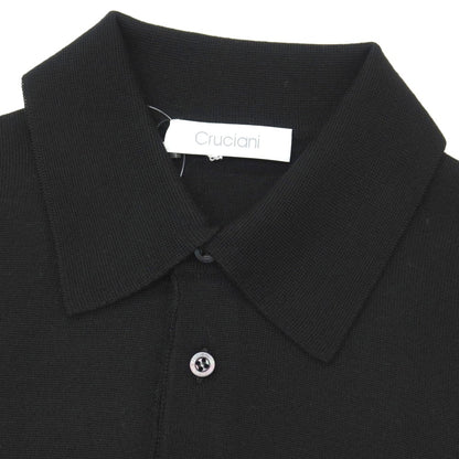 【新品】クルチアーニ CRUCIANI ウール 長袖 ポロニット ブラック【サイズ50】【 状態ランクN 】【 メンズ 】