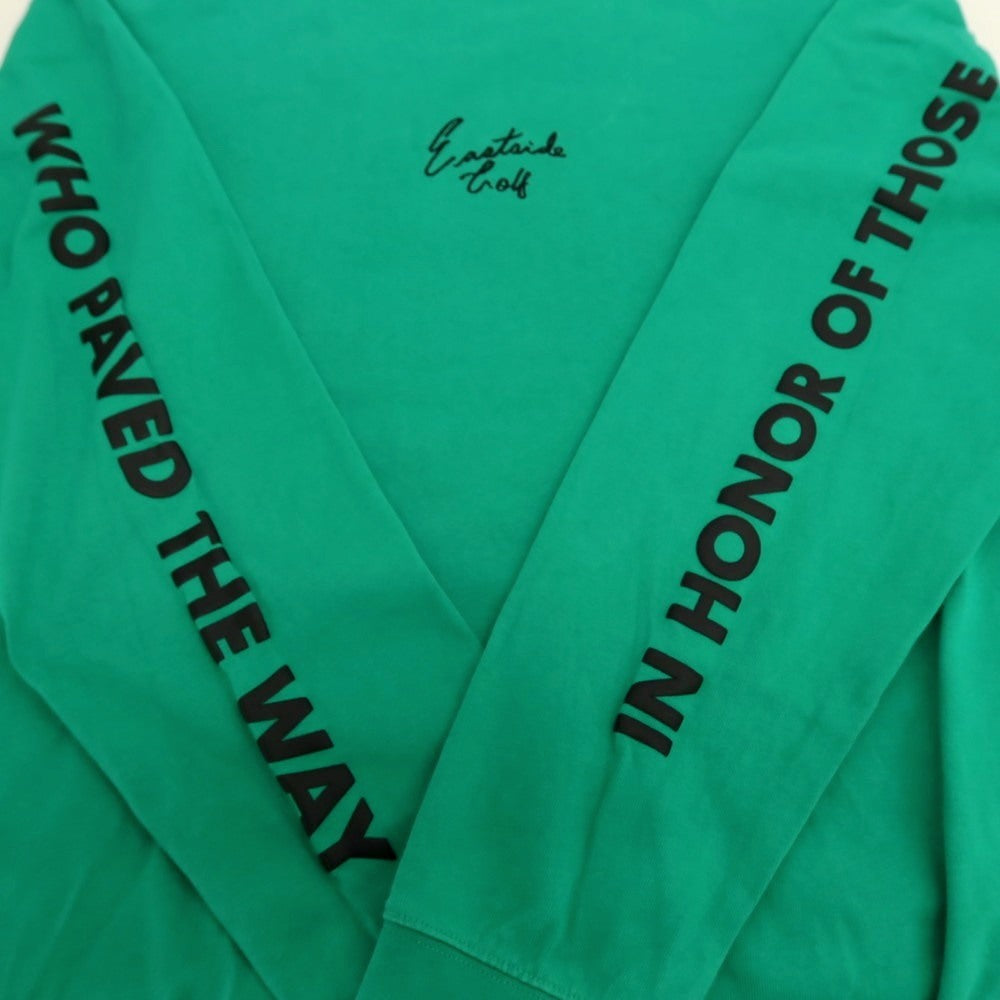 【中古】イーストサイドゴルフ Eastside Golf コットン クルーネック 長袖Ｔシャツ グリーン【サイズXXL】【 状態ランクC 】【 メンズ 】
