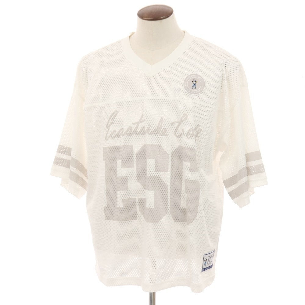 【中古】イーストサイドゴルフ Eastside Golf ポリエステル メッシュ Vネック 半袖Ｔシャツ ホワイト【サイズXL】【 状態ランクC 】【 メンズ 】