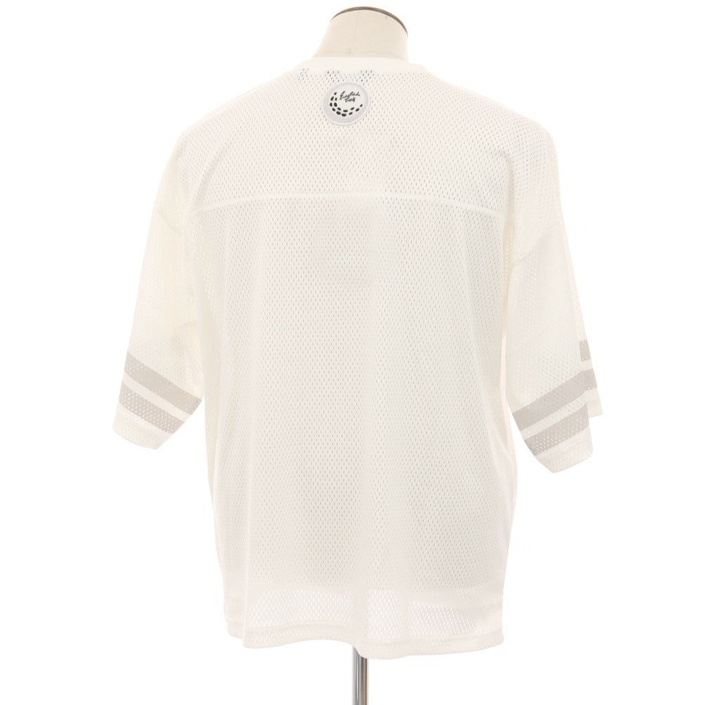 【中古】イーストサイドゴルフ Eastside Golf ポリエステル メッシュ Vネック 半袖Ｔシャツ ホワイト【サイズXL】【 状態ランクC 】【 メンズ 】