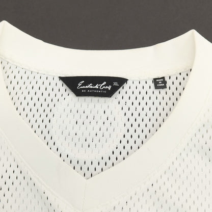 【中古】イーストサイドゴルフ Eastside Golf ポリエステル メッシュ Vネック 半袖Ｔシャツ ホワイト【サイズXL】【 状態ランクC 】【 メンズ 】