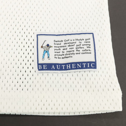 【中古】イーストサイドゴルフ Eastside Golf ポリエステル メッシュ Vネック 半袖Ｔシャツ ホワイト【サイズXL】【 状態ランクC 】【 メンズ 】