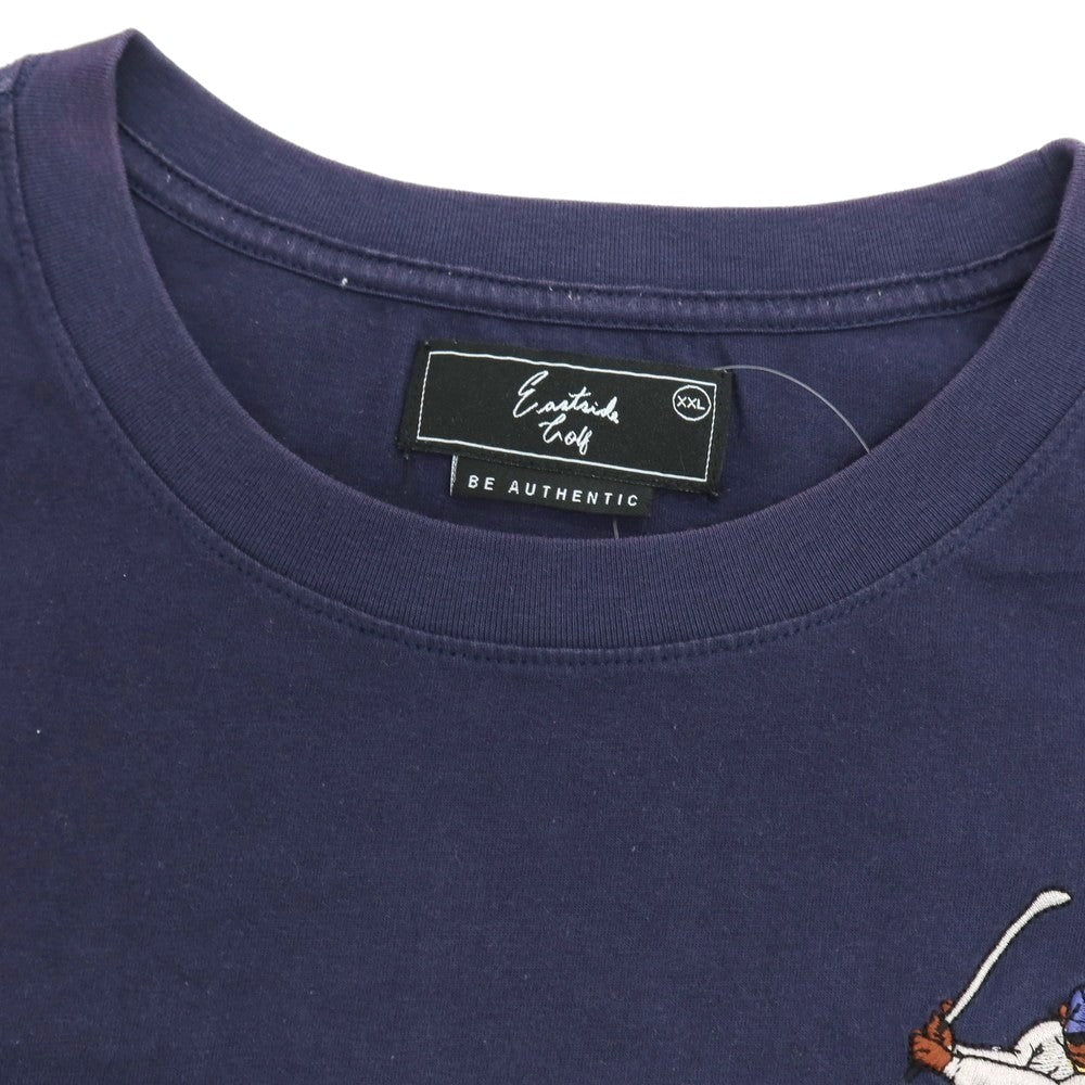 【中古】イーストサイドゴルフ Eastside Golf コットン クルーネック 半袖Ｔシャツ ネイビー【サイズXXL】【 状態ランクC 】【 メンズ 】