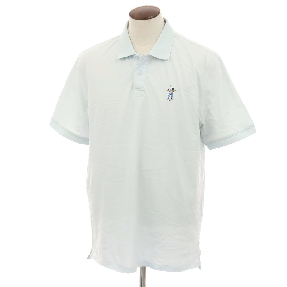 【中古】イーストサイドゴルフ Eastside Golf コットンポリエステルポリウレタン 鹿の子 半袖ポロシャツ ライトブルー【サイズXXL】【 状態ランクC 】【 メンズ 】