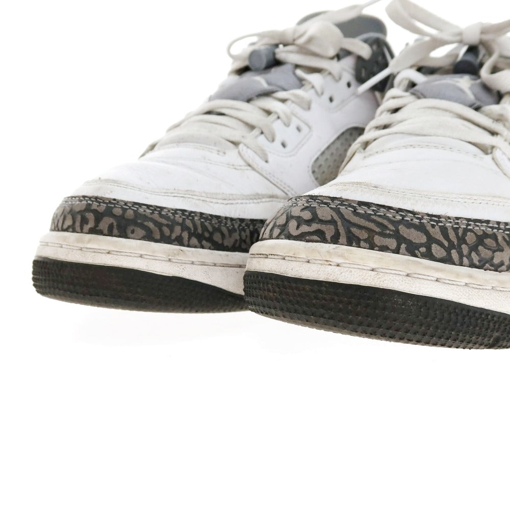 【中古】ナイキ NIKE JORDAN SPIZIKE LOW FQ1759-102 レザー スニーカー ホワイトxグレー【サイズ29】【 状態ランクC 】【 メンズ 】