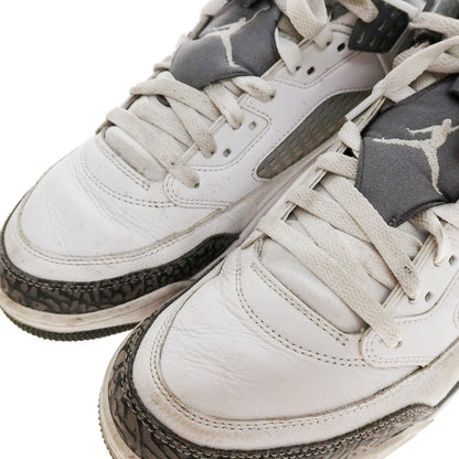【中古】ナイキ NIKE JORDAN SPIZIKE LOW FQ1759-102 レザー スニーカー ホワイトxグレー【サイズ29】【 状態ランクC 】【 メンズ 】