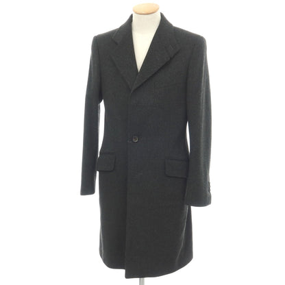 【中古】イヴサンローランリヴゴーシュ Yves Saint Laurent rive gauche トムフォード期 ウール チェスターフィールドコート チャコールグレー【サイズ44】【 状態ランクC 】【 メンズ 】