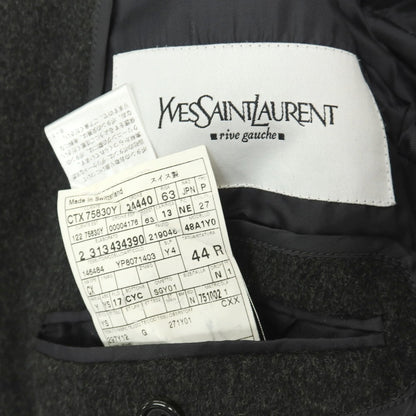 【中古】イヴサンローランリヴゴーシュ Yves Saint Laurent rive gauche トムフォード期 ウール チェスターフィールドコート チャコールグレー【サイズ44】【 状態ランクC 】【 メンズ 】