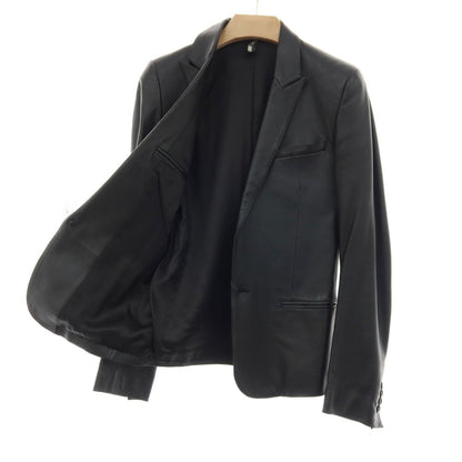【中古】ディオールオム Dior Homme エディ期 2005SS 羊革 レザー1B テーラードジャケット ブラック【サイズ46】【 状態ランクB 】【 メンズ 】