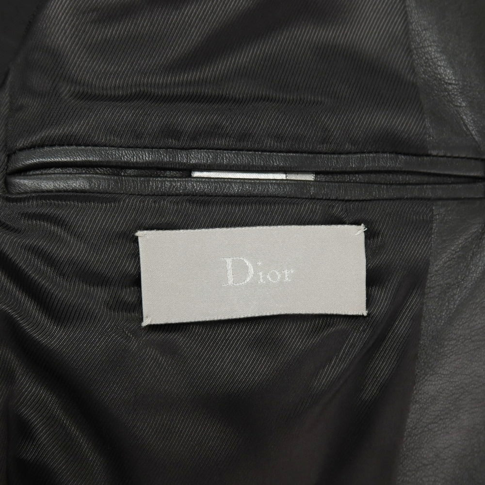 【中古】ディオールオム Dior Homme エディ期 2005SS 羊革 レザー1B テーラードジャケット ブラック【サイズ46】【 状態ランクB 】【 メンズ 】