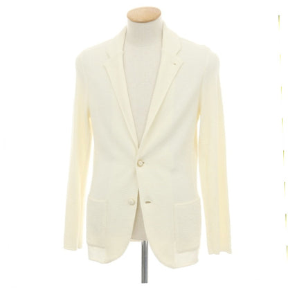 【中古】ラルディーニ LARDINI コットン 2B ニットジャケット オフホワイト【サイズXS】【 状態ランクB 】【 メンズ 】