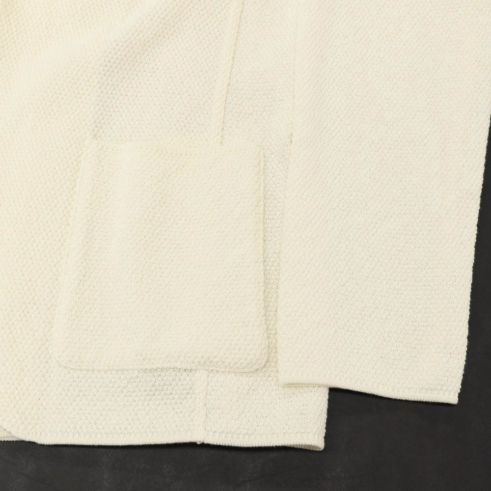 【中古】ラルディーニ LARDINI コットン 2B ニットジャケット オフホワイト【サイズXS】【 状態ランクB 】【 メンズ 】