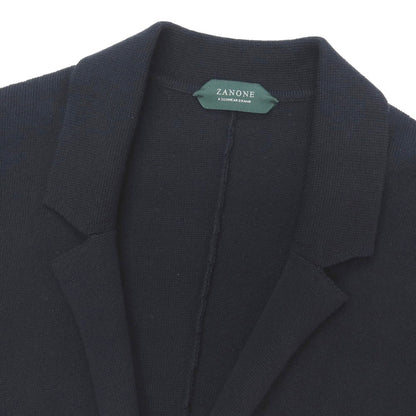 【中古】ザノーネ ZANONE コットン ダブル6B ニットジャケット ネイビー【サイズ44】【 状態ランクB 】【 メンズ 】