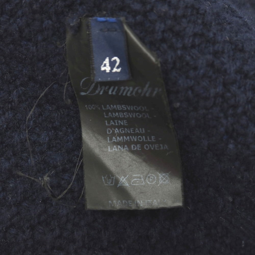 【中古】ドルモア DRUMOHR ウール タートルネック プルオーバーニット ネイビー【サイズ42】【 状態ランクC 】【 メンズ 】