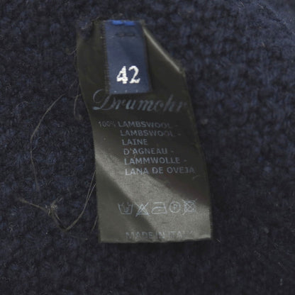 【中古】ドルモア DRUMOHR ウール タートルネック プルオーバーニット ネイビー【サイズ42】【 状態ランクC 】【 メンズ 】