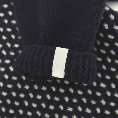 【中古】ラコステ LACOSTE L!VE ウールナイロン カーディガン ネイビーxホワイト【サイズXS】【 状態ランクC 】【 メンズ 】