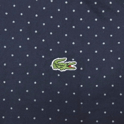 【中古】ラコステ LACOSTE コットン ドット ショートカラー カジュアルシャツ ネイビー【サイズ2】【 状態ランクB 】【 メンズ 】