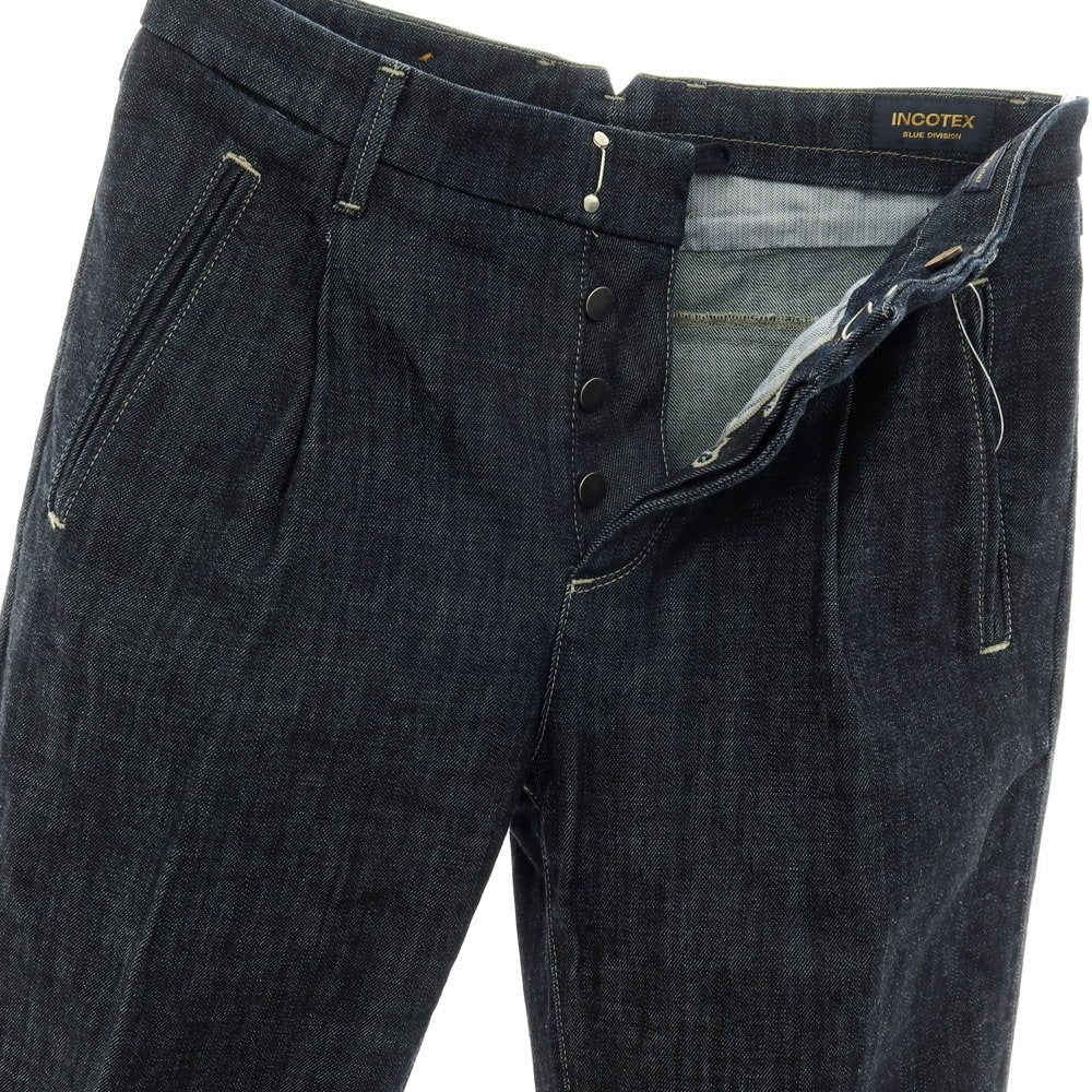 【中古】インコテックス ブルーディヴィジョン INCOTEX BLUE DIVISION ストレッチ コットン デニムパンツ ジーンズ ネイビー【サイズ29】【 状態ランクB 】【 メンズ 】