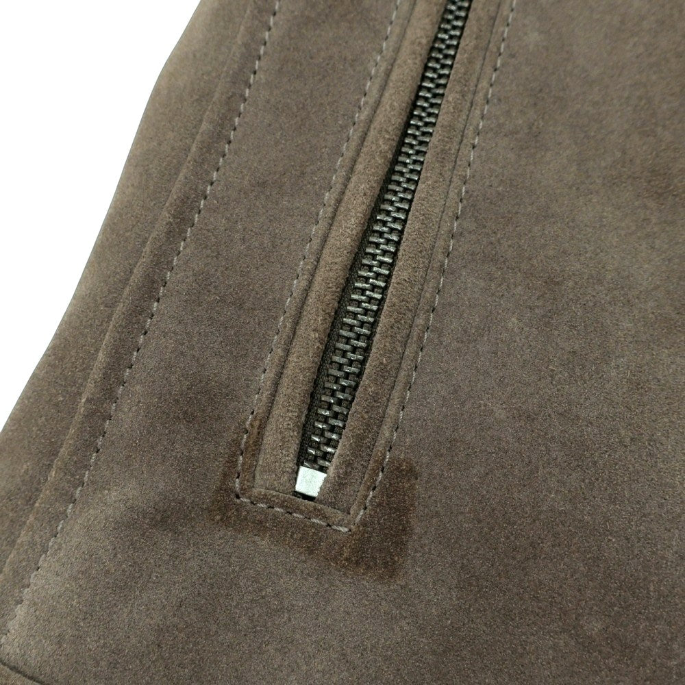 【中古】コーチ COACH カーフ スエード レザー シングル ライダースジャケット ウォームグレー【サイズS】【 状態ランクD 】【 メンズ 】