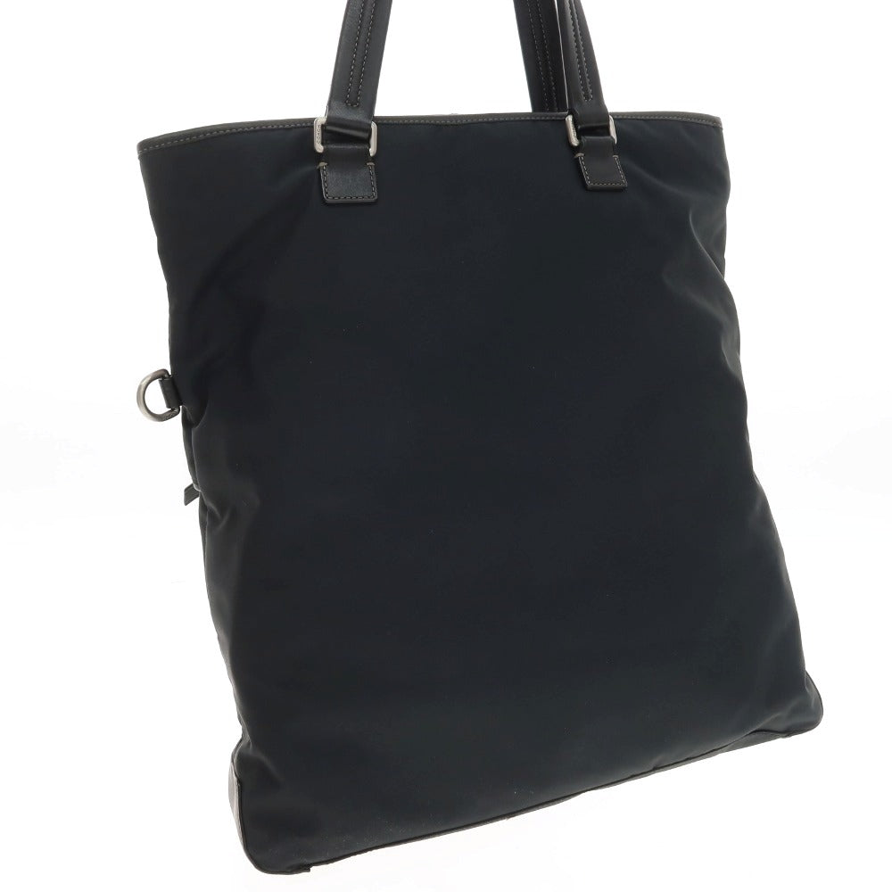 【中古】コーチ COACH ナイロン系 レザー トートバッグ ネイビー【 状態ランクB 】【 メンズ 】