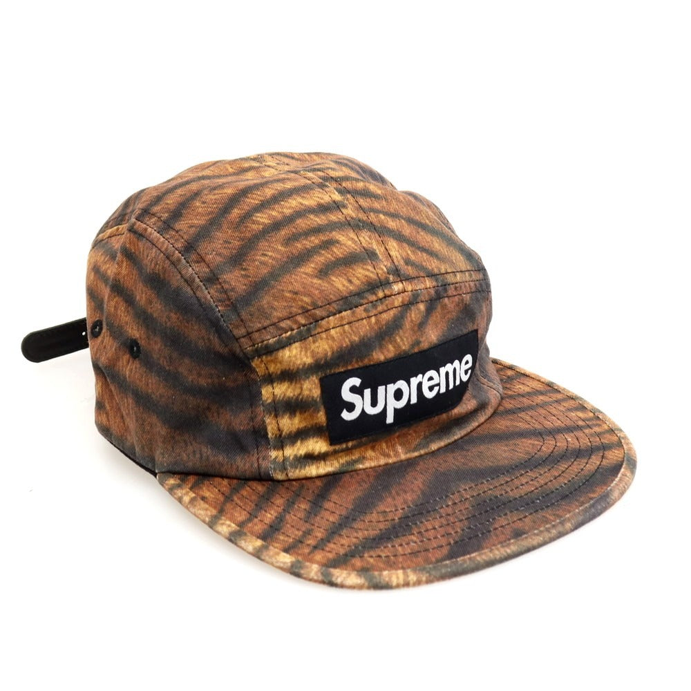 【中古】シュプリーム Supreme 2025年秋冬 Washed Chino Twill Camp Cap キャンプキャップ 帽子 ブラウンxブラック【サイズONE SIZE（58cm）】【 状態ランクB 】【 メンズ 】