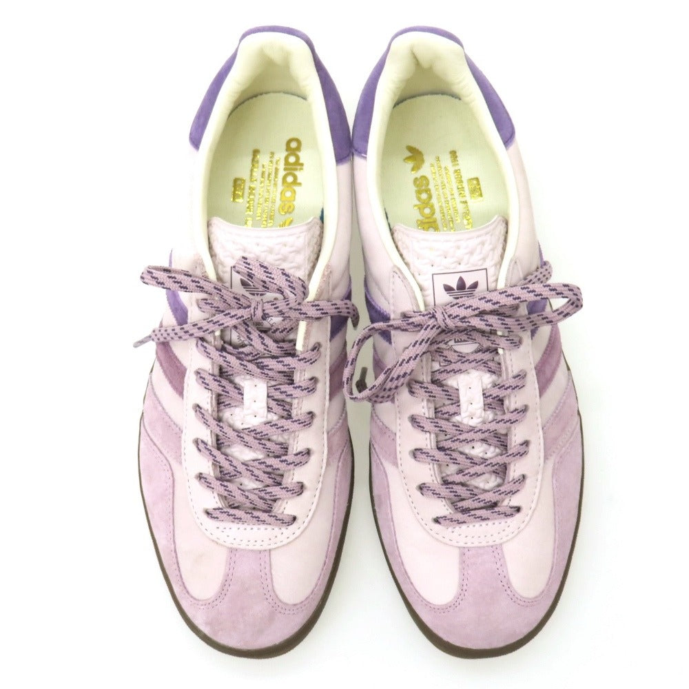 【中古】【未使用】キス KITH × adidas GAZELLE INDOOR レザー スニーカー ライトパープル【サイズ27cm】【 状態ランクS 】【 メンズ 】